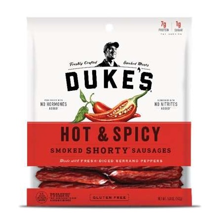 Dukes Duke's Hot & Spicy Smoked Shorty Sausages 5 oz., PK8 1601201052